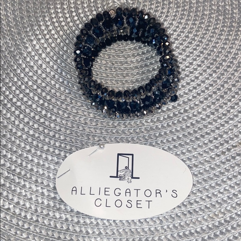 Ali Khan Stretchy Bungee Wire Layer Bracelet